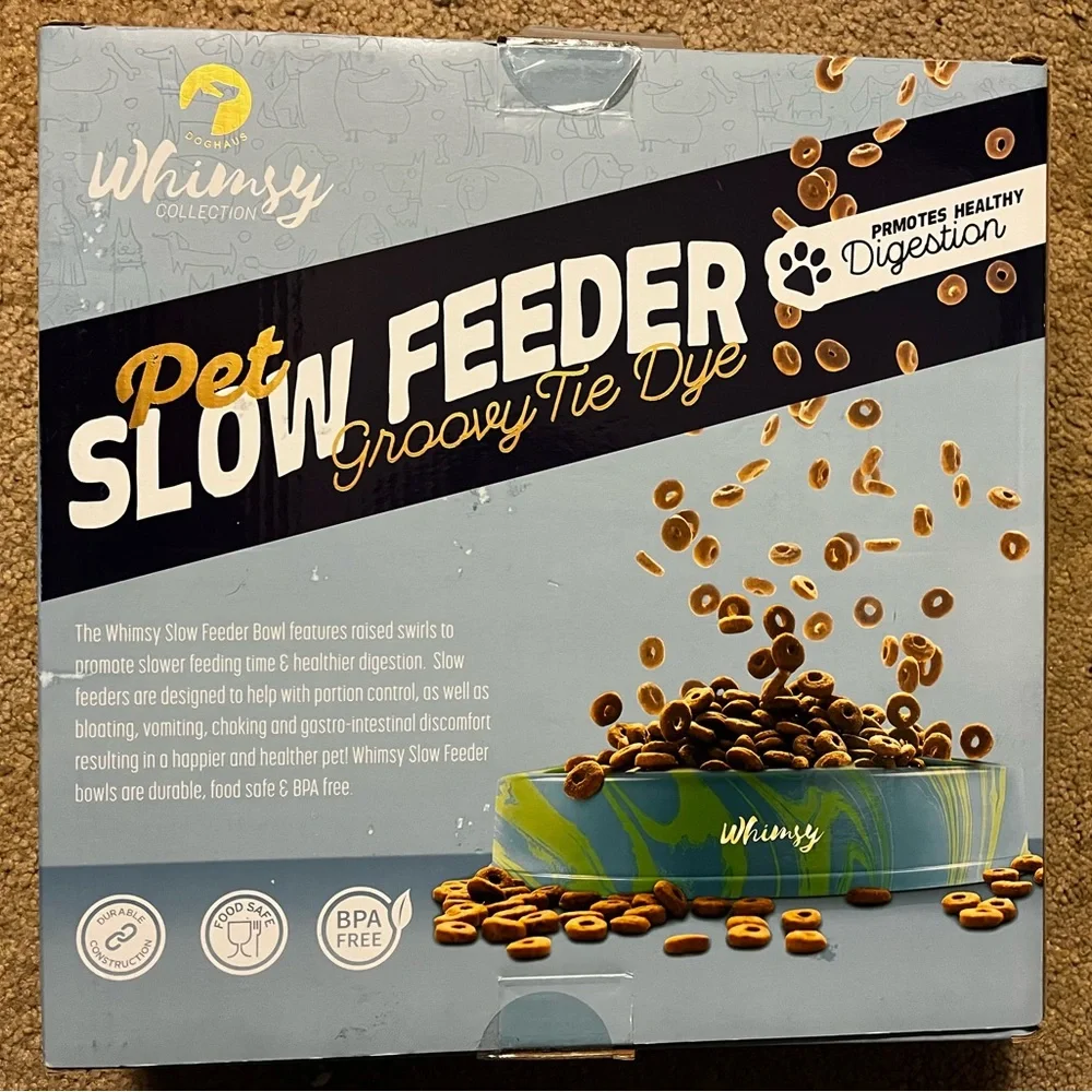 Pet Slow Feeder Groovy Tie Dye - Doghaus Whimsy Collection